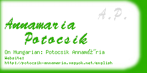 annamaria potocsik business card